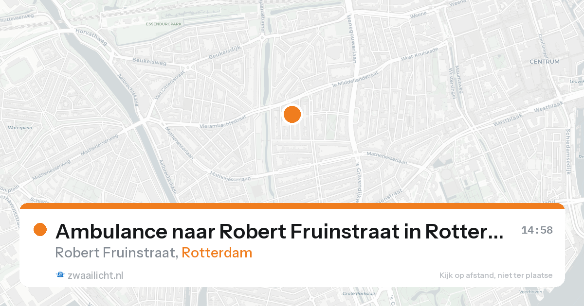 Ambulance naar Robert Fruinstraat in Rotterdam — 18 aug 2026