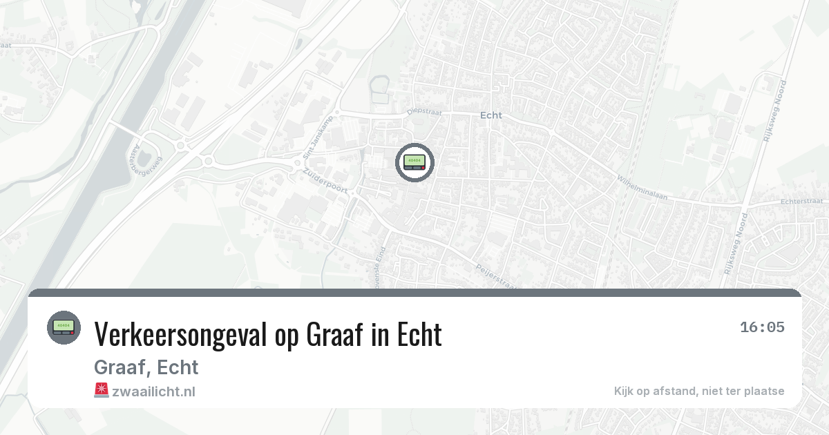 Verkeersongeval op Graaf in Echt — 6 aug 2026