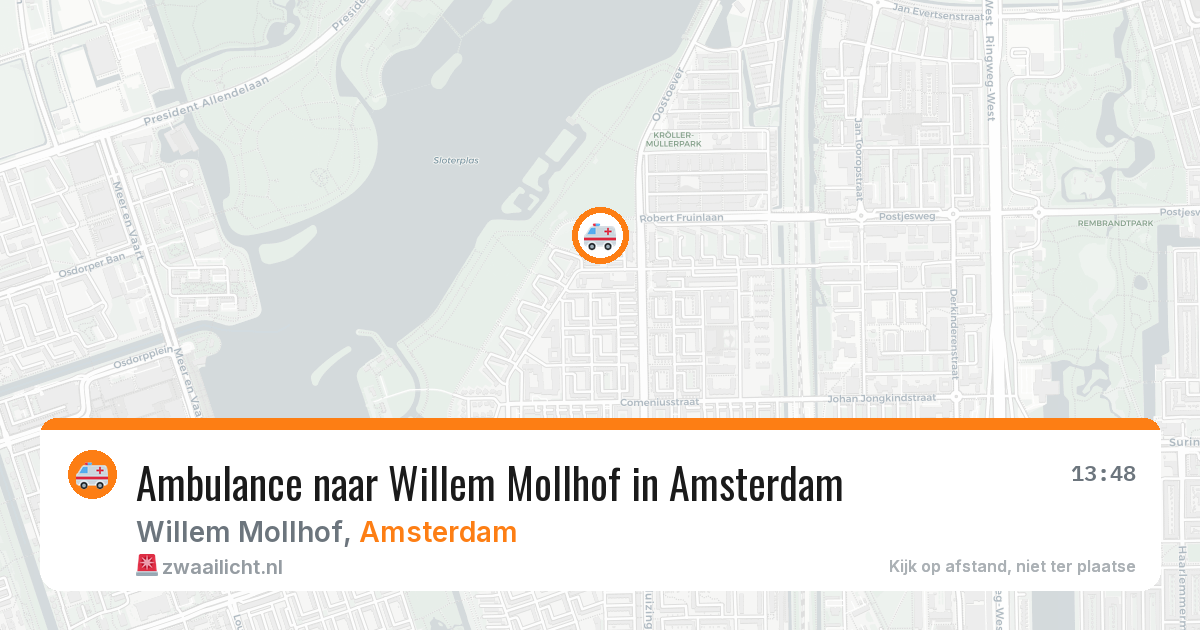 Ambulance naar Willem Mollhof in Amsterdam — 26 jun 2026