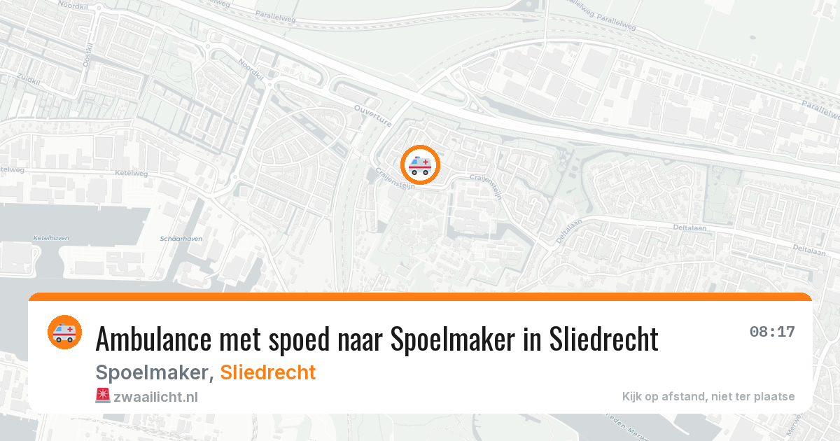 Ambulance met spoed naar Spoelmaker in Sliedrecht — 28 jun 2026