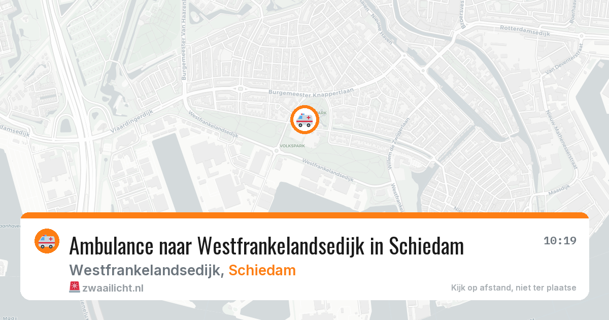 Ambulance naar Westfrankelandsedijk in Schiedam — 13 aug 2026