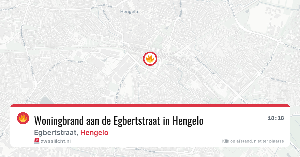 Woningbrand aan de Egbertstraat in Hengelo — 19 jan 2026