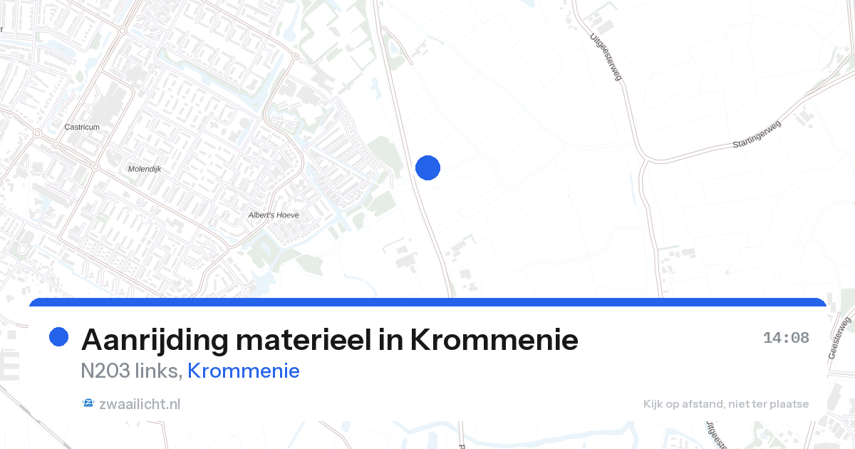 Aanrijding materieel in Krommenie — 26 aug 2026