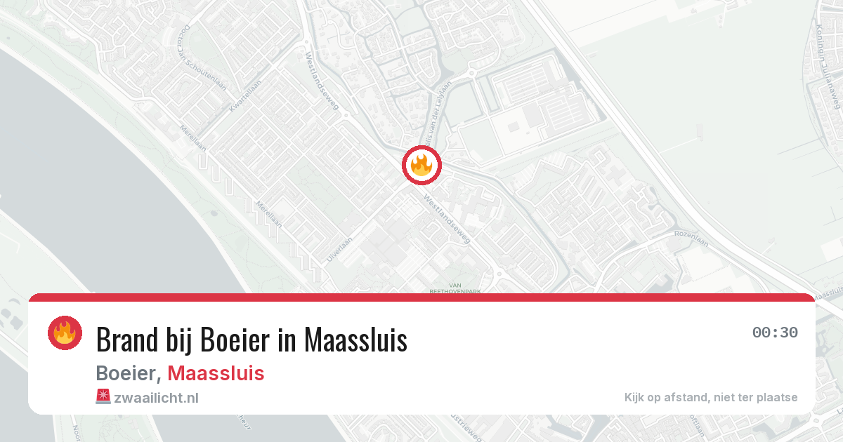 Brand bij Boeier in Maassluis — 10 aug 2026