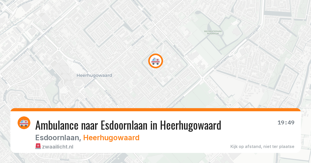 Ambulance naar Esdoornlaan in Heerhugowaard — 13 jun 2026