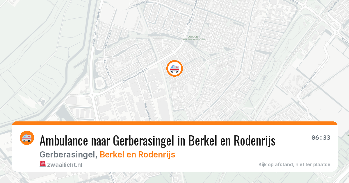 Ambulance naar Gerberasingel in Berkel en Rodenrijs — 9 apr 2026