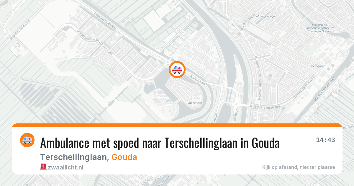 Ambulance met spoed naar Terschellinglaan in Gouda — 16 jan 2026