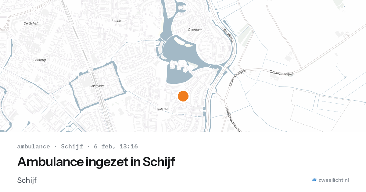 Ambulance ingezet in Schijf — 6 feb 2026