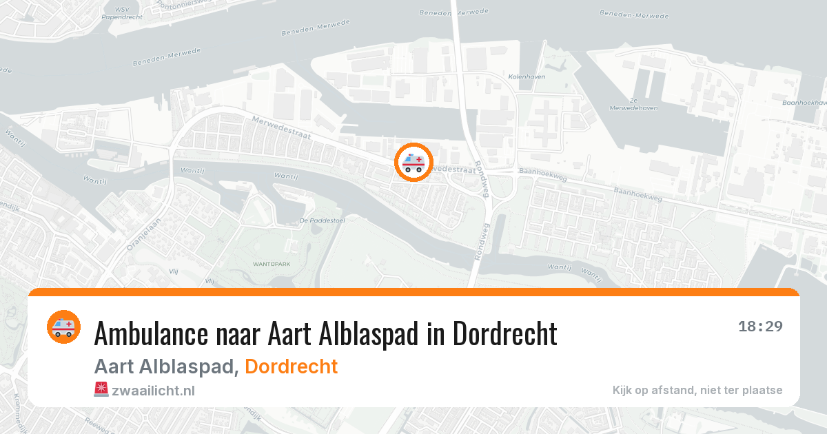 Ambulance naar Aart Alblaspad in Dordrecht — 13 jul 2026