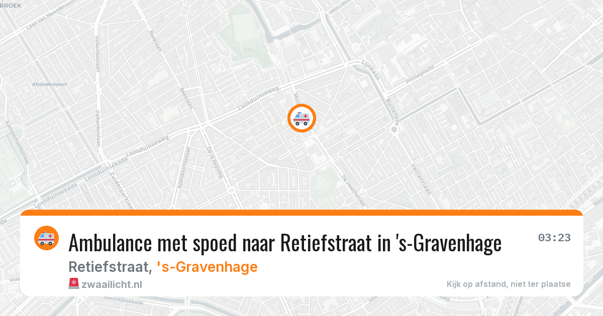 Ambulance met spoed naar Retiefstraat in 's-Gravenhage — 1 aug 2026