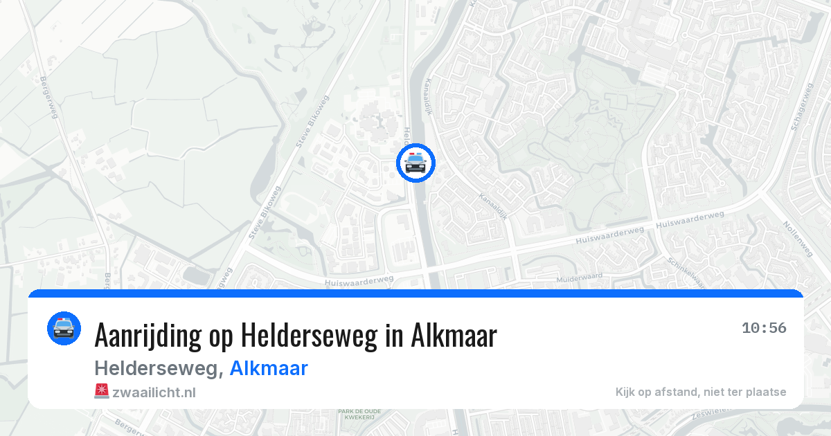 Aanrijding op Helderseweg in Alkmaar — 4 jul 2026