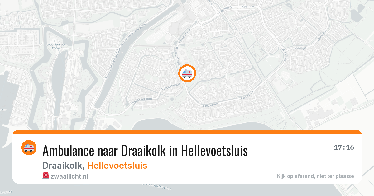 Ambulance naar Draaikolk in Hellevoetsluis — 18 jul 2026