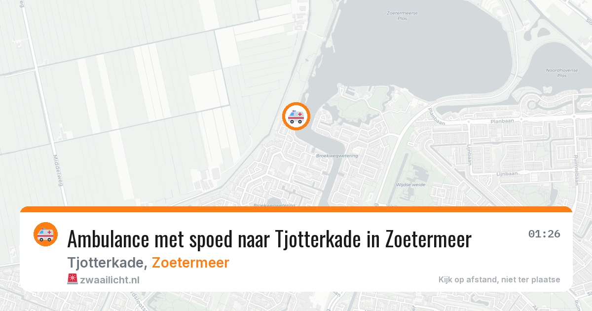 Ambulance met spoed naar Tjotterkade in Zoetermeer — 8 jun 2026