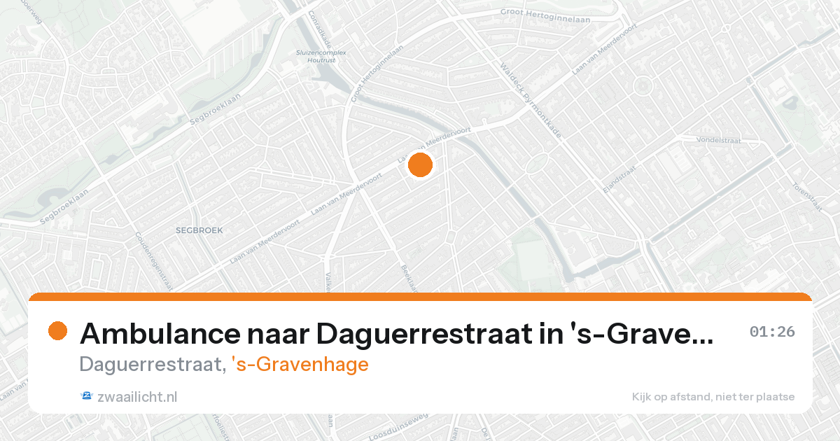 Ambulance naar Daguerrestraat in 's-Gravenhage — 25 aug 2026