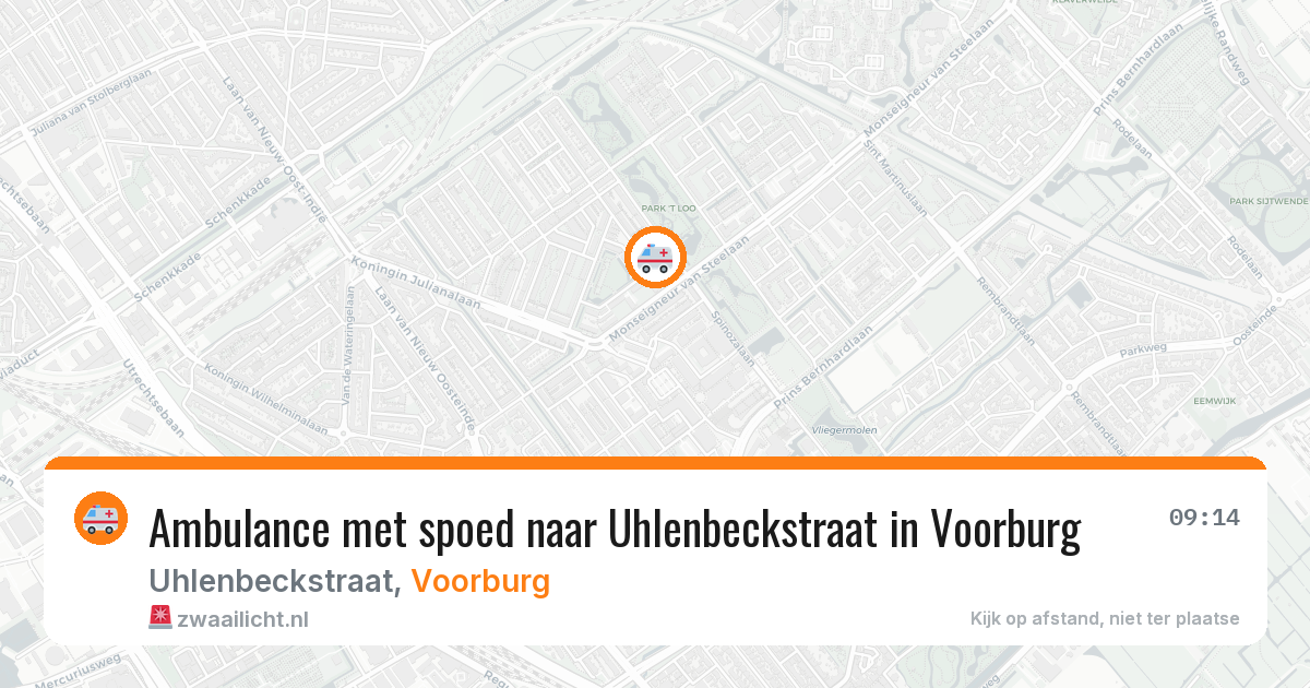 Ambulance met spoed naar Uhlenbeckstraat in Voorburg — 28 mei 2026