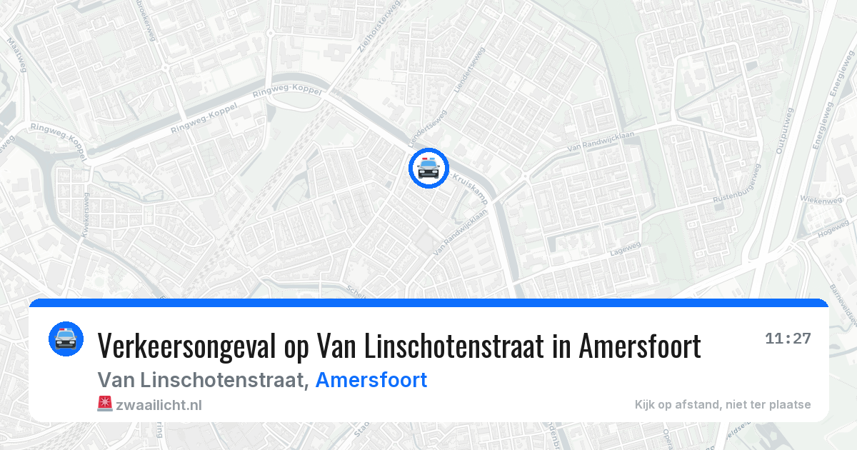 Verkeersongeval op Van Linschotenstraat in Amersfoort — 1 aug 2026