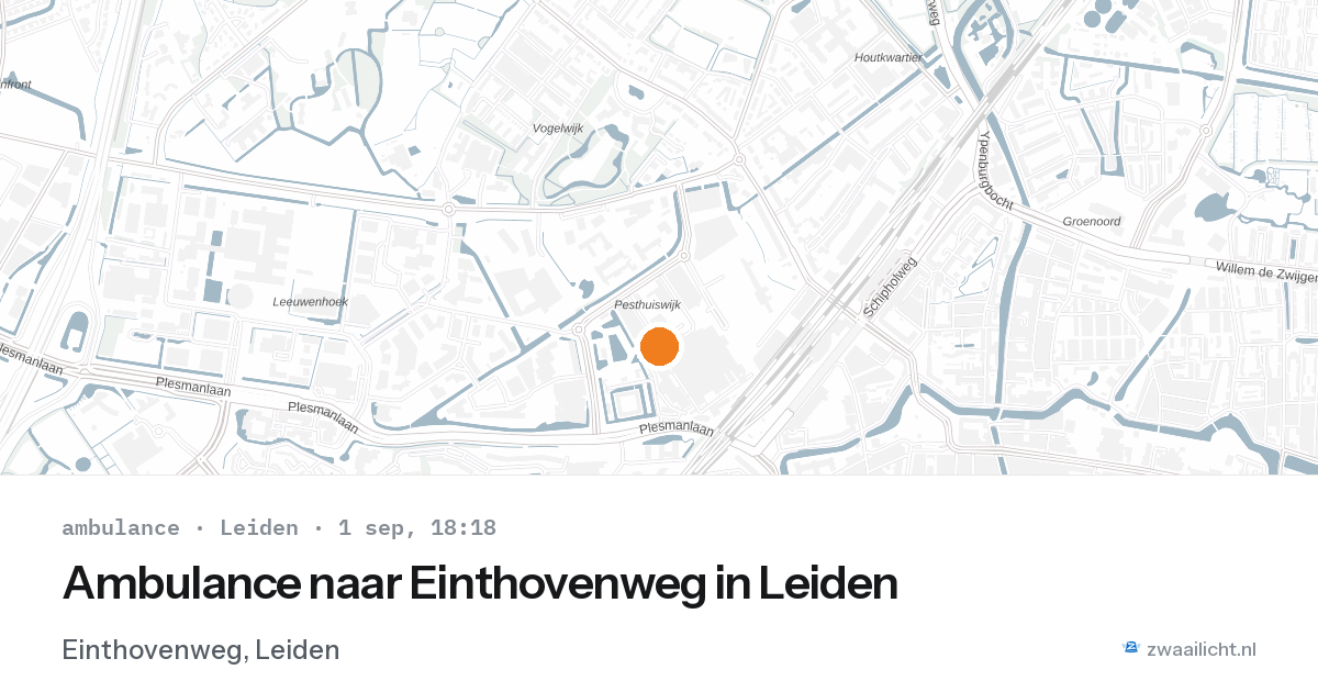 Ambulance naar Einthovenweg in Leiden — 1 sep 2026
