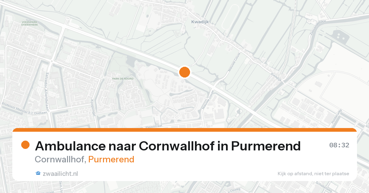 Ambulance naar Cornwallhof in Purmerend — 18 mei 2026