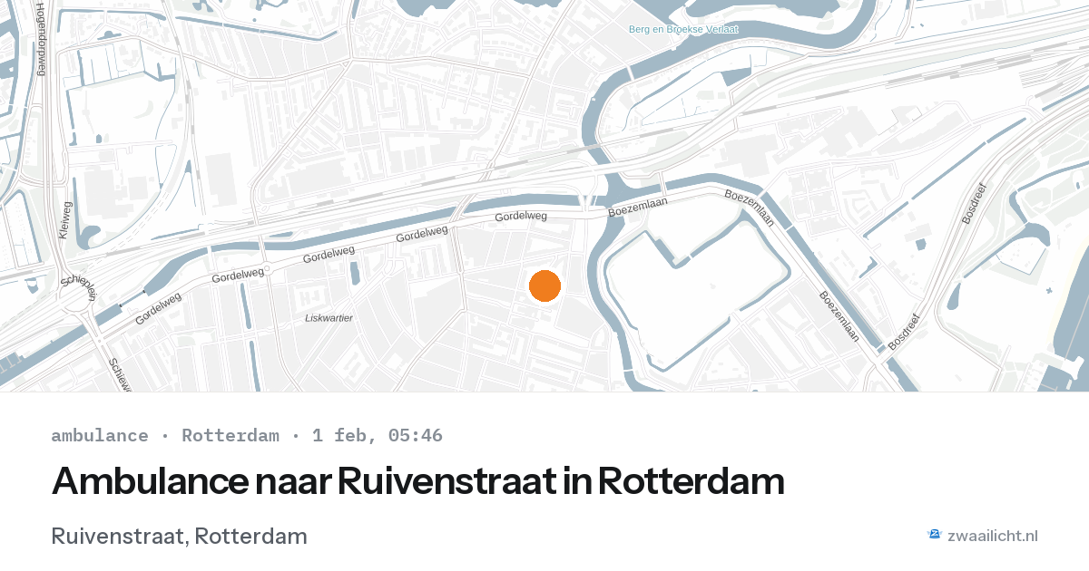 Ambulance naar Ruivenstraat in Rotterdam — 1 feb 2026