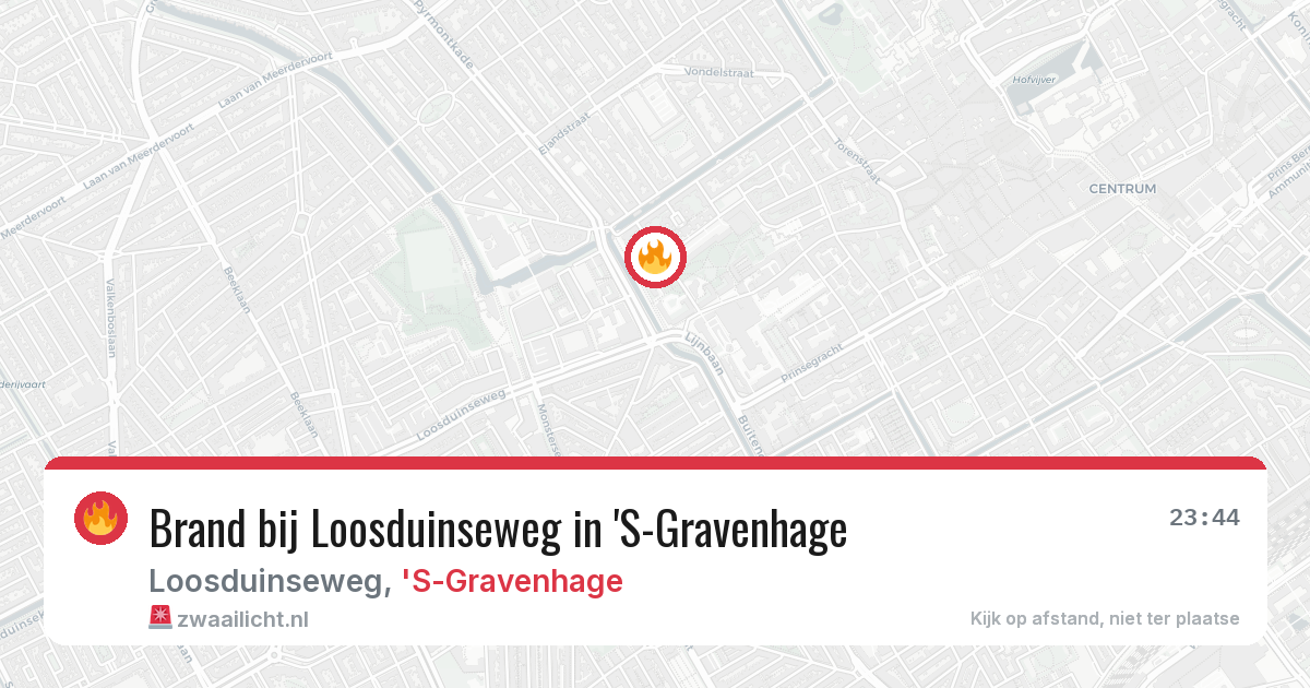 Brand bij Loosduinseweg in 'S-Gravenhage — 3 aug 2026