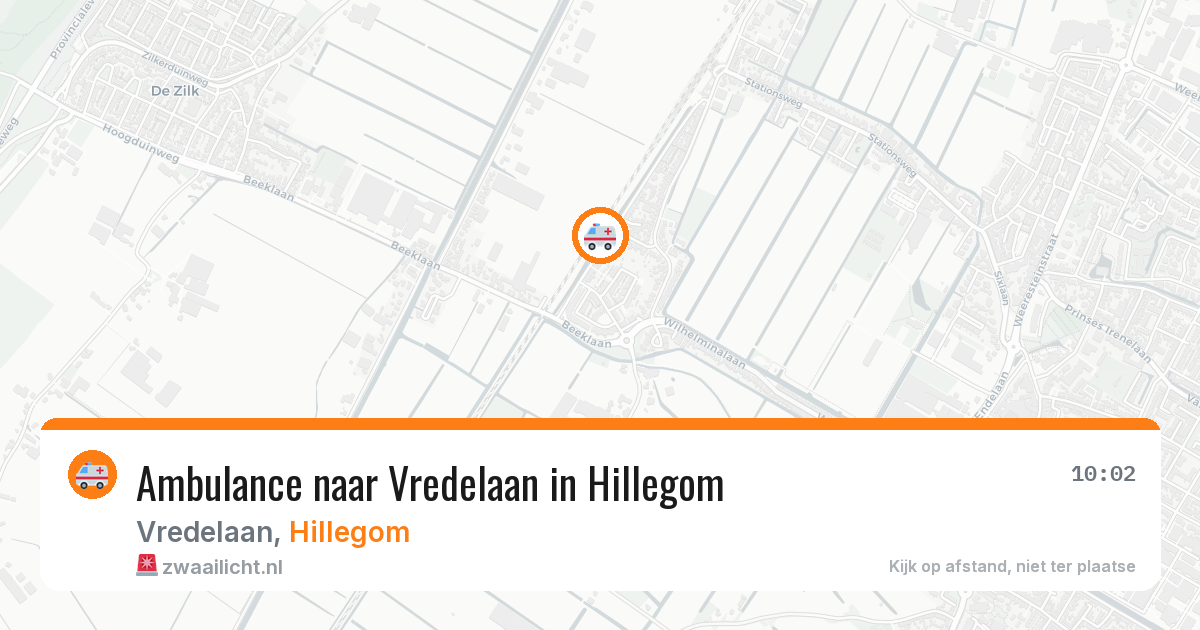 Ambulance naar Vredelaan in Hillegom — 22 jun 2026