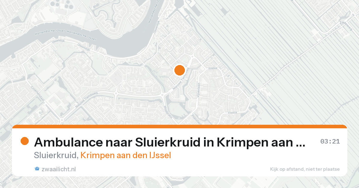 Ambulance naar Sluierkruid in Krimpen aan den IJssel — 17 aug 2026