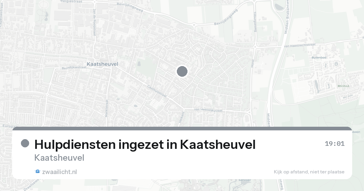 Hulpdiensten ingezet in Kaatsheuvel — 15 aug 2026 | 🚨 Zwaailicht.nl