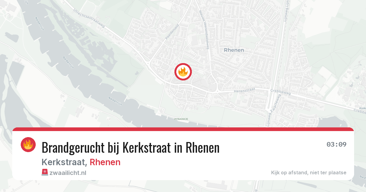 Brandgerucht bij Kerkstraat in Rhenen — 19 mei 2026