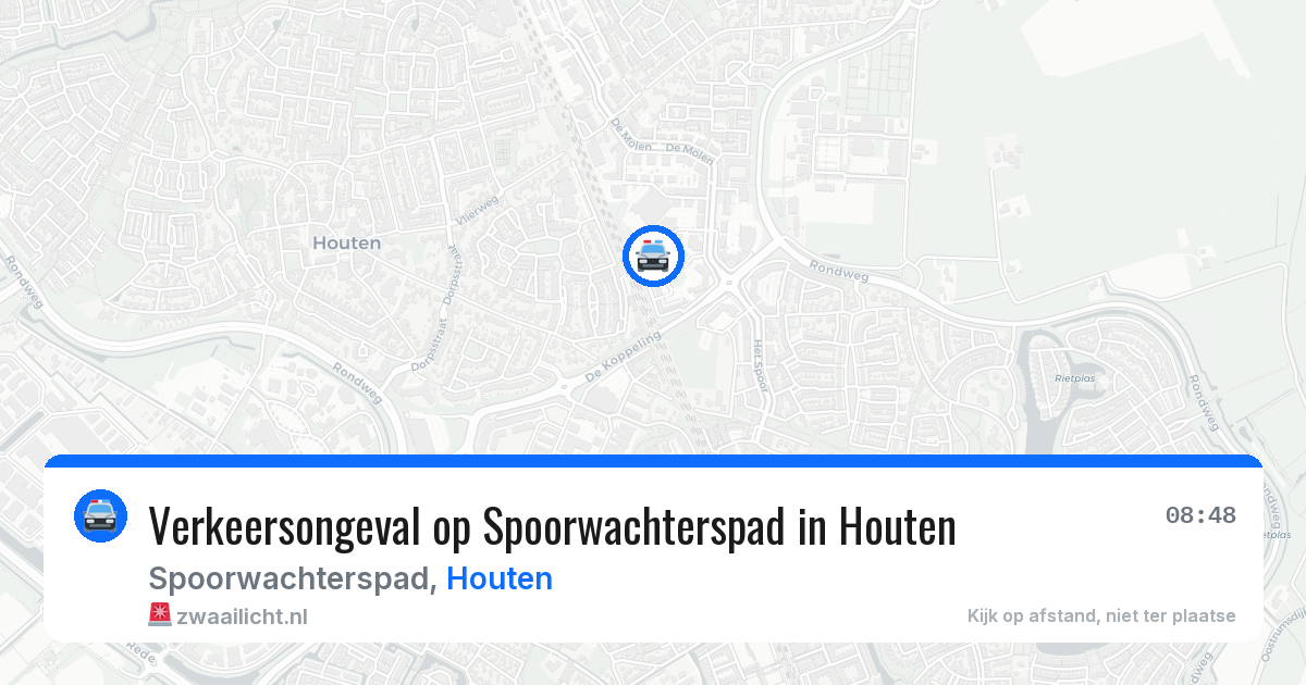 Verkeersongeval op Spoorwachterspad in Houten — 25 mrt 2026