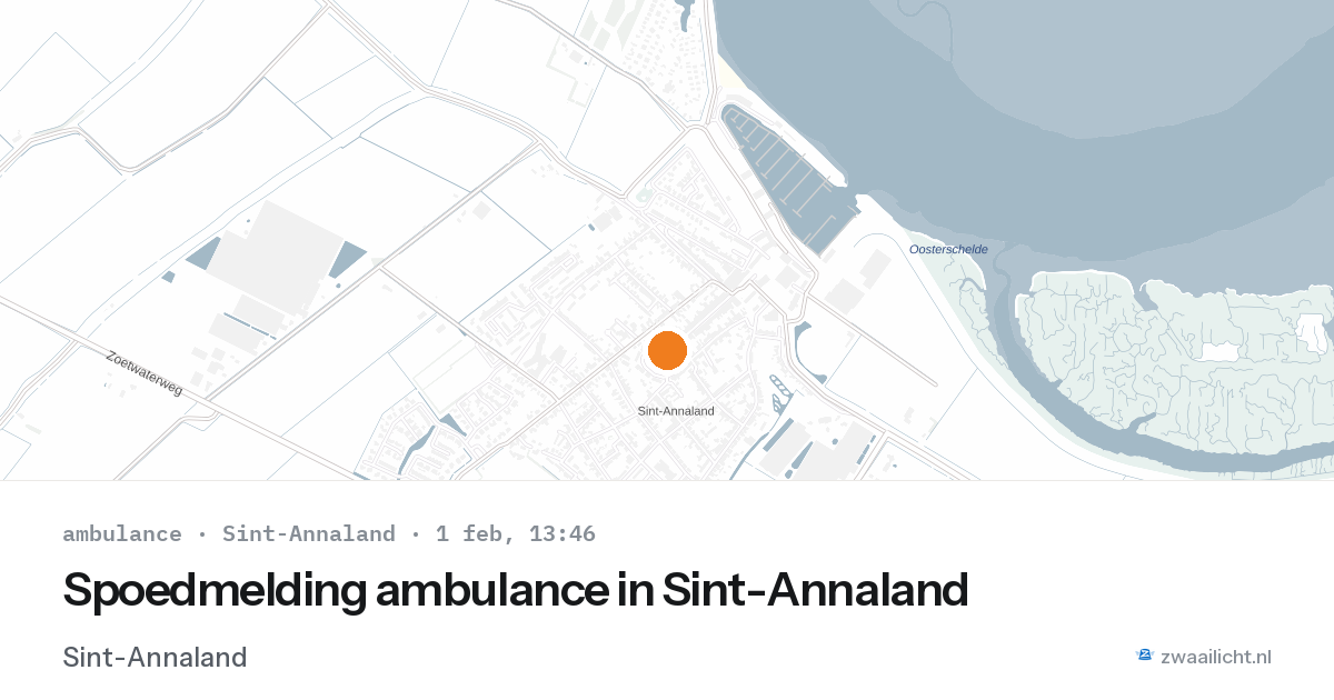 Spoedmelding ambulance in Sint-Annaland — 1 feb 2026