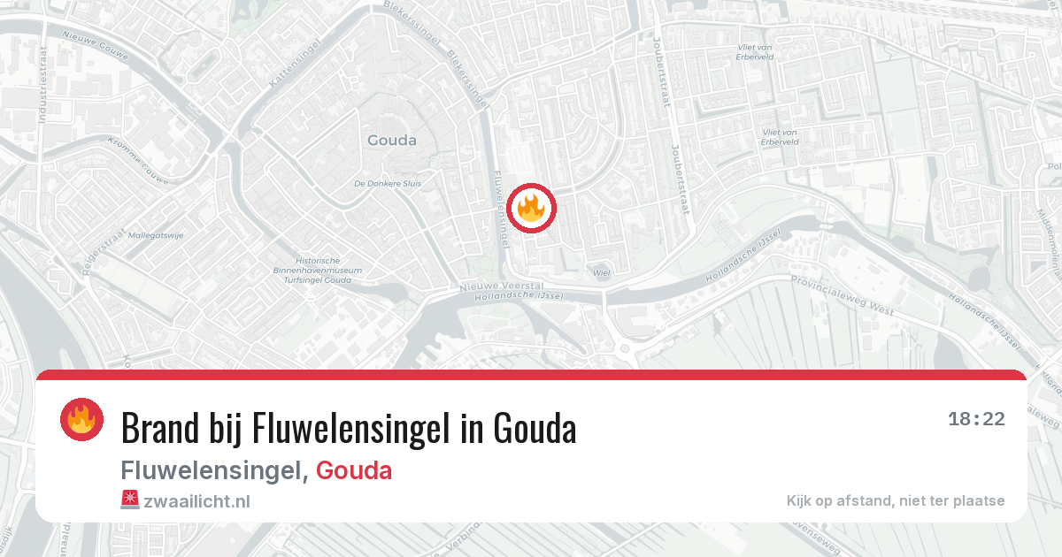 Brand bij Fluwelensingel in Gouda — 13 apr 2026