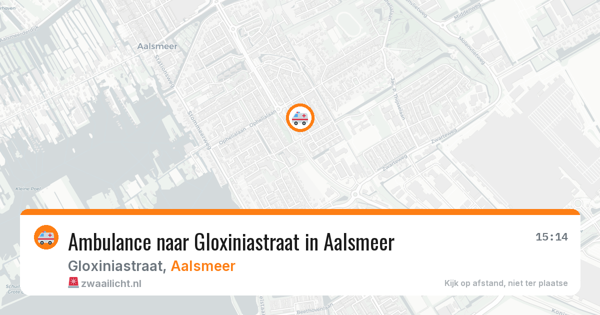 Ambulance naar Gloxiniastraat in Aalsmeer — 17 jul 2026