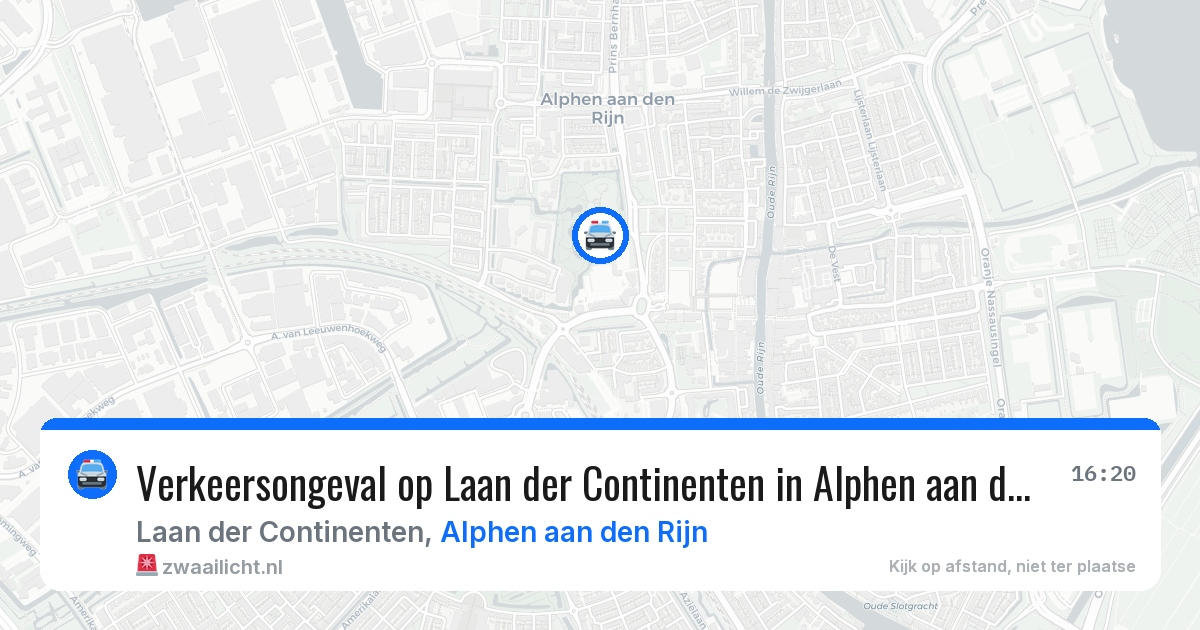 Verkeersongeval op Laan der Continenten in Alphen aan den Rijn — 24 mrt 2026