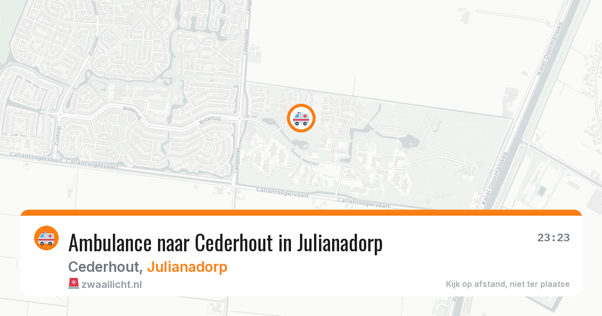 Ambulance naar Cederhout in Julianadorp — 18 jul 2026