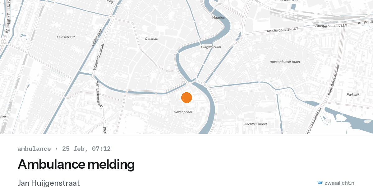 Ambulance melding — 25 feb 2026