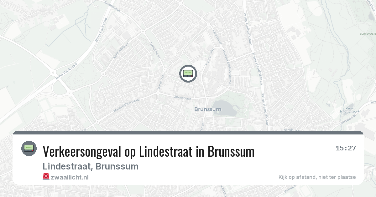 Verkeersongeval op Lindestraat in Brunssum — 8 aug 2026