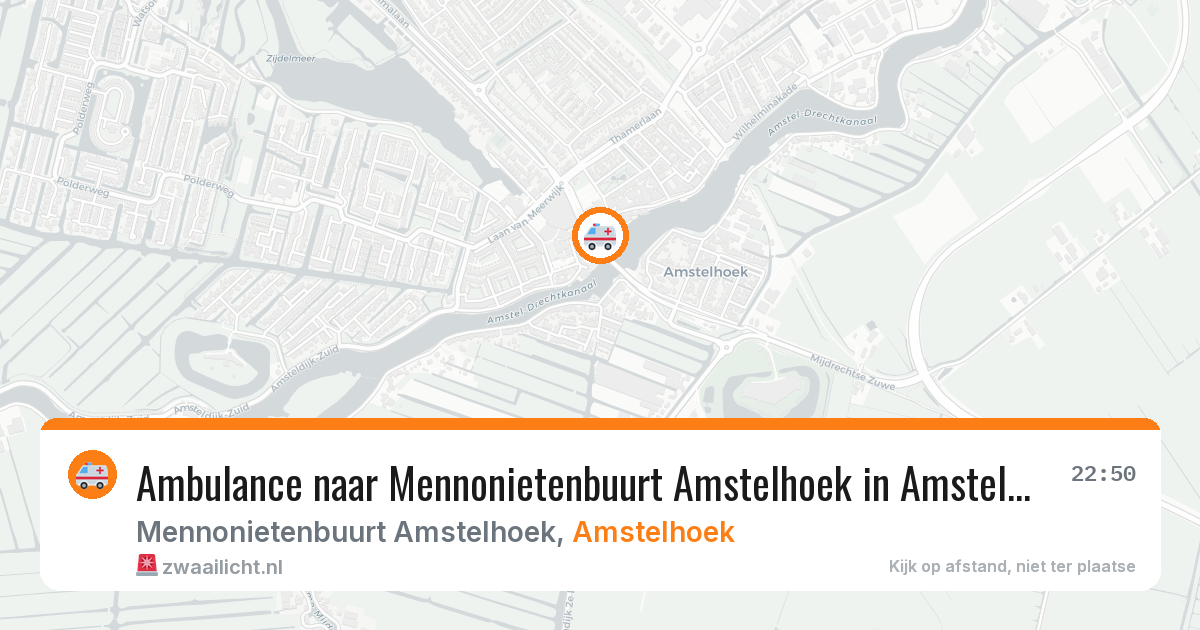 Ambulance naar Mennonietenbuurt Amstelhoek in Amstelhoek — 6 mei 2026