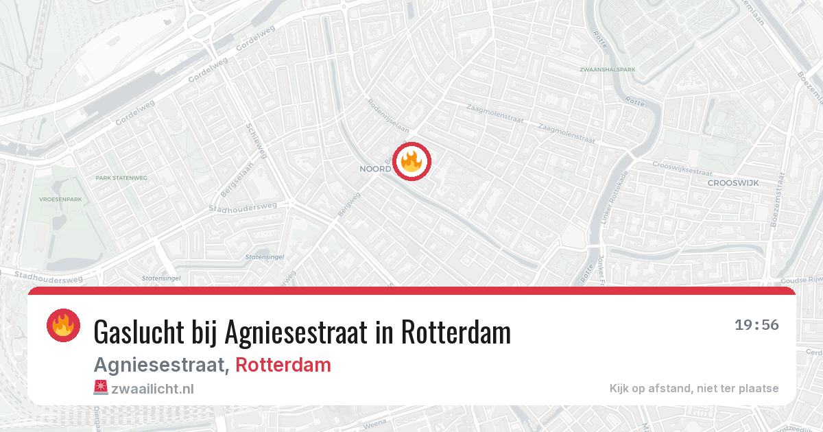 Gaslucht bij Agniesestraat in Rotterdam — 12 feb 2026