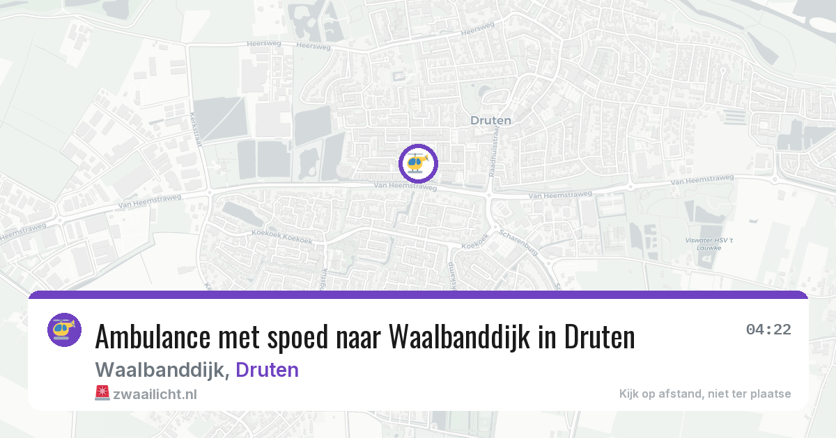Ambulance met spoed naar Waalbanddijk in Druten — 27 jun 2026