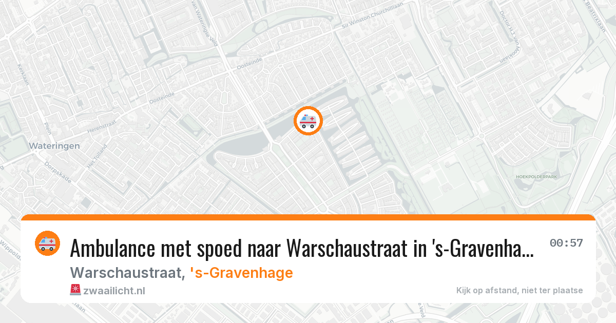 Ambulance met spoed naar Warschaustraat in 's-Gravenhage — 12 apr 2026
