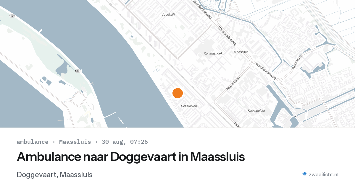 Ambulance naar Doggevaart in Maassluis — 30 aug 2026