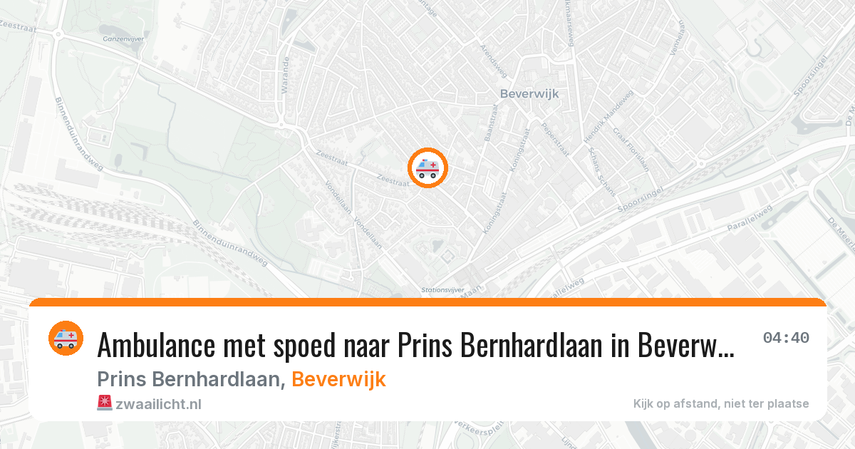 Ambulance met spoed naar Prins Bernhardlaan in Beverwijk — 5 apr 2026