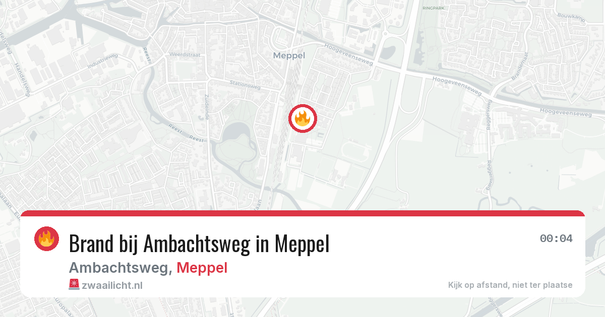 Brand bij Ambachtsweg in Meppel — 17 jul 2026