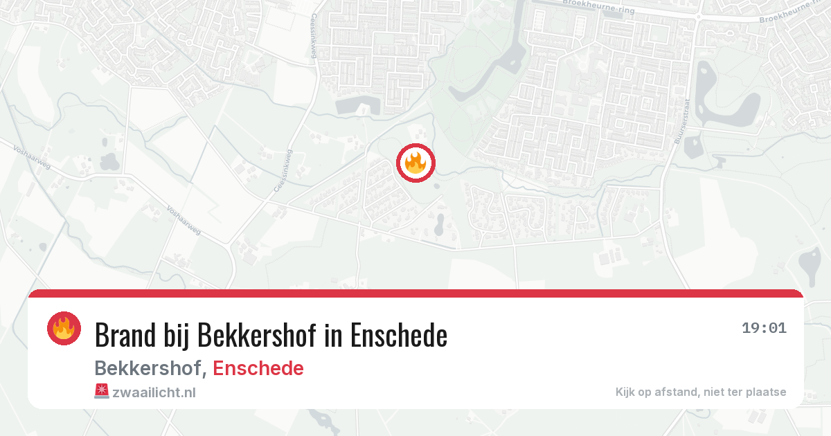 Brand bij Bekkershof in Enschede — 11 jul 2026