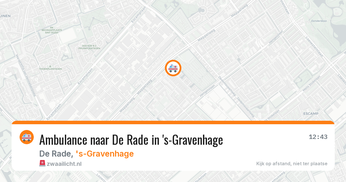 Ambulance naar De Rade in 's-Gravenhage — 26 jun 2026