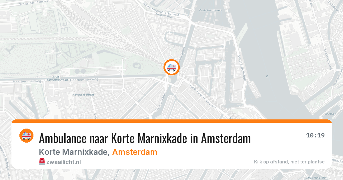 Ambulance naar Korte Marnixkade in Amsterdam — 27 jul 2026