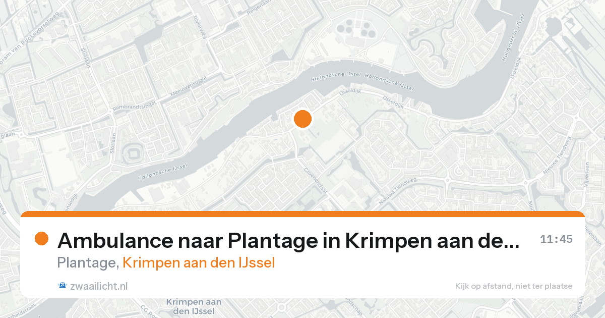 Ambulance naar Plantage in Krimpen aan den IJssel — 25 aug 2026