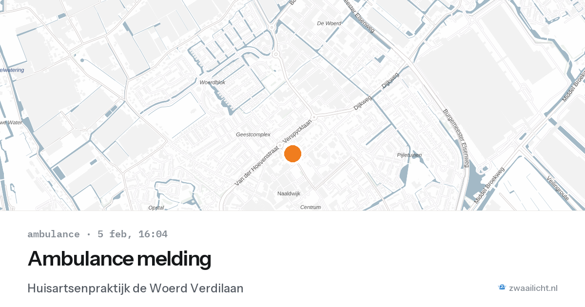 Ambulance melding — 5 feb 2026