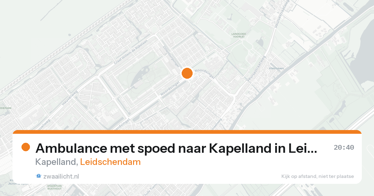 Ambulance met spoed naar Kapelland in Leidschendam — 23 aug 2026