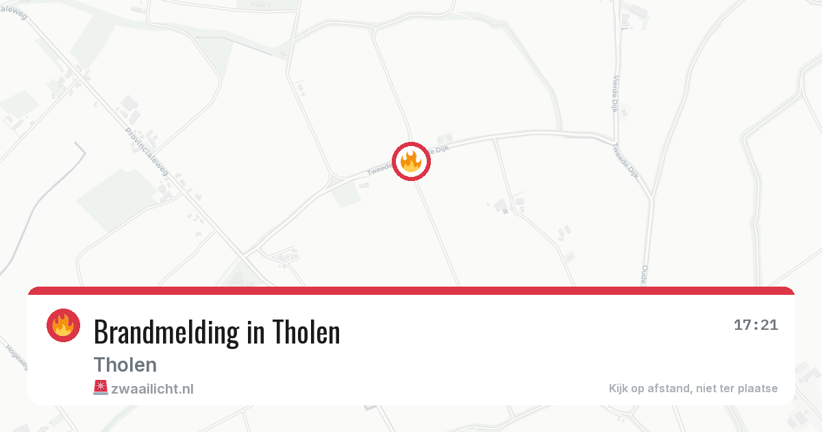 Brandmelding in Tholen — 12 jun 2026